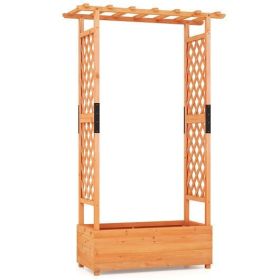 Raised Garden Bed with Arch Trellis-Orange