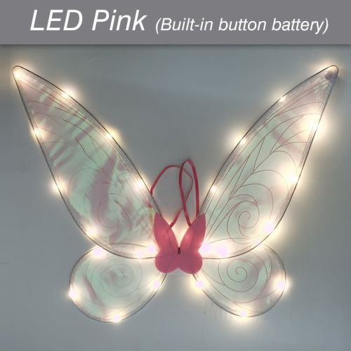 LED Fairy Wings Glowing Sparkle Butterfly Elf Princess Angel Wings Halloween Party Cosplay Costumes Performance Photography Prop LED Fairy Wings Glowing Sparkle Butterfly Elf Princess Angel Wings Halloween Party Cosplay Costumes Performance Photography Prop